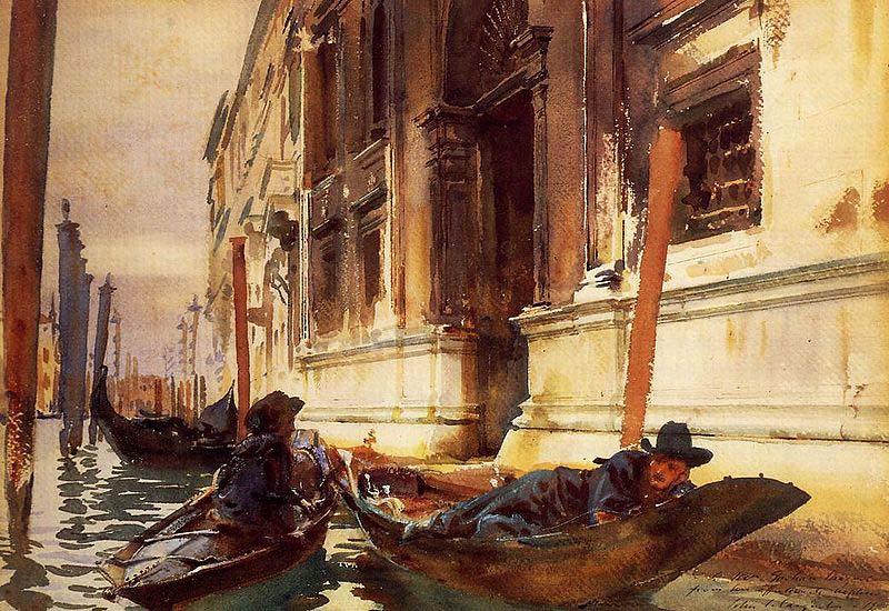 John Singer Sargent Gondolier's Siesta  by John Singer Sargent Private Colleciton oil painting image